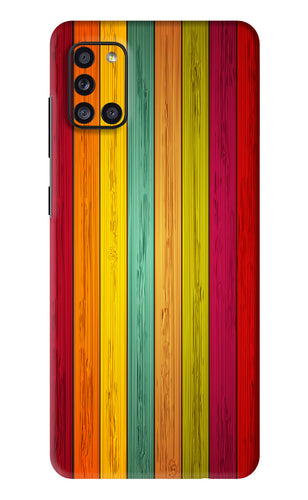 Multicolor Wooden Samsung Galaxy A31 Back Skin Wrap