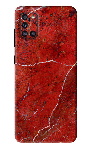 Red Marble Design Samsung Galaxy A31 Back Skin Wrap