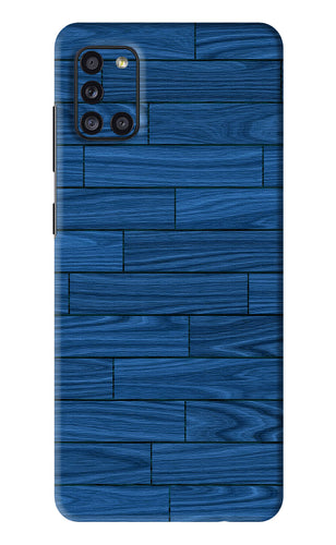 Blue Wooden Texture Samsung Galaxy A31 Back Skin Wrap