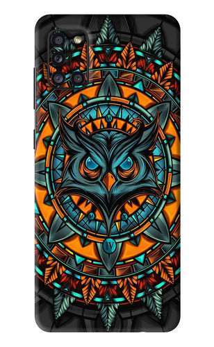 Angry Owl Art Samsung Galaxy A31 Back Skin Wrap