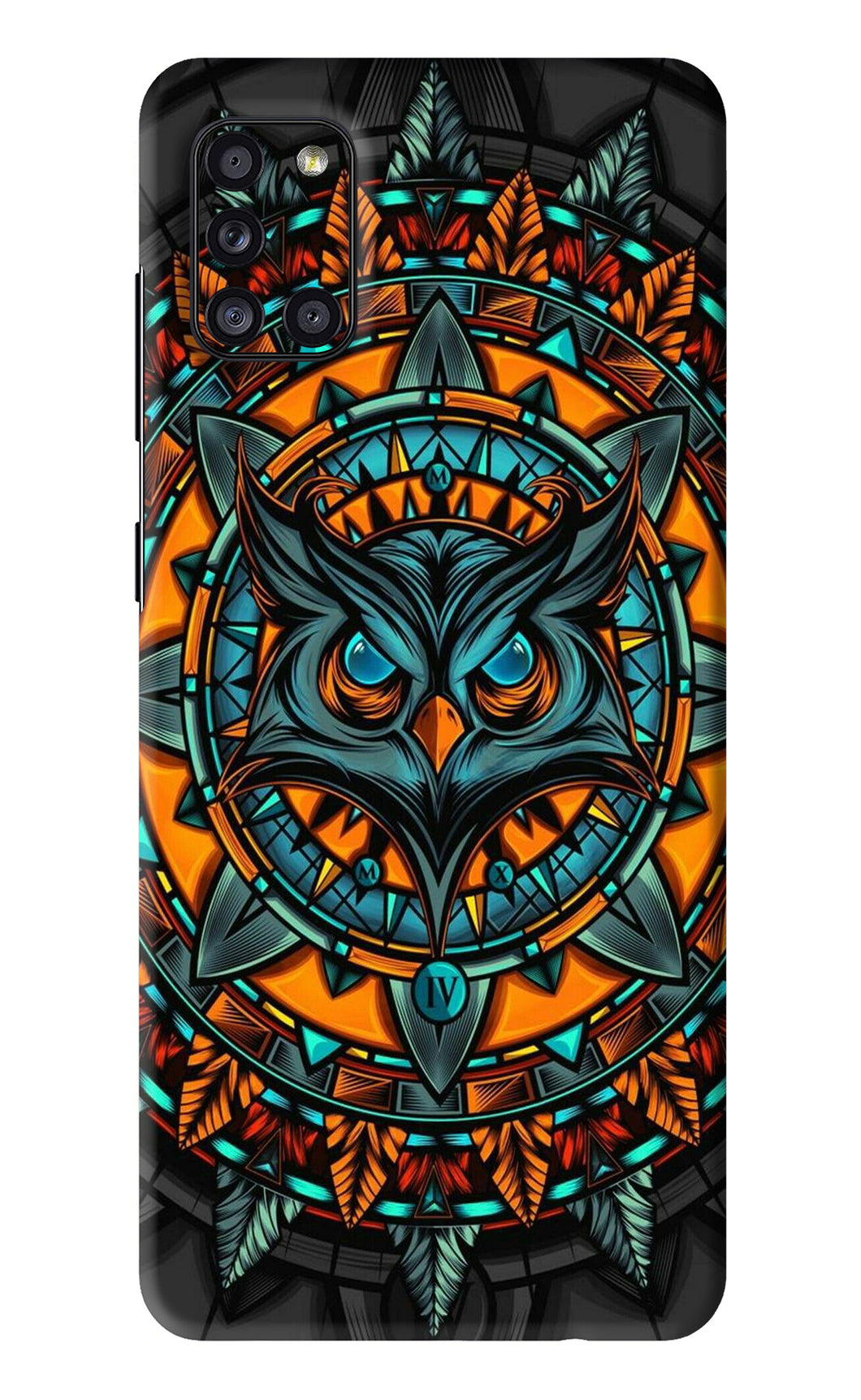 Angry Owl Art Samsung Galaxy A31 Back Skin Wrap