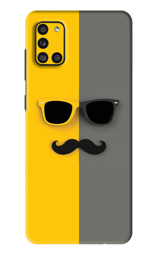 Sunglasses with Mustache Samsung Galaxy A31 Back Skin Wrap
