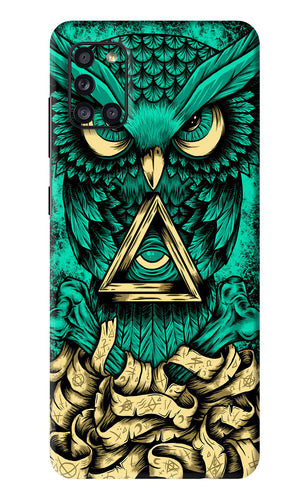 Green Owl Samsung Galaxy A31 Back Skin Wrap