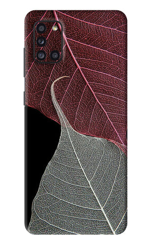 Leaf Pattern Samsung Galaxy A31 Back Skin Wrap