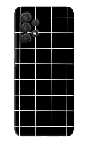 White Grid Samsung Galaxy A32 Back Skin Wrap