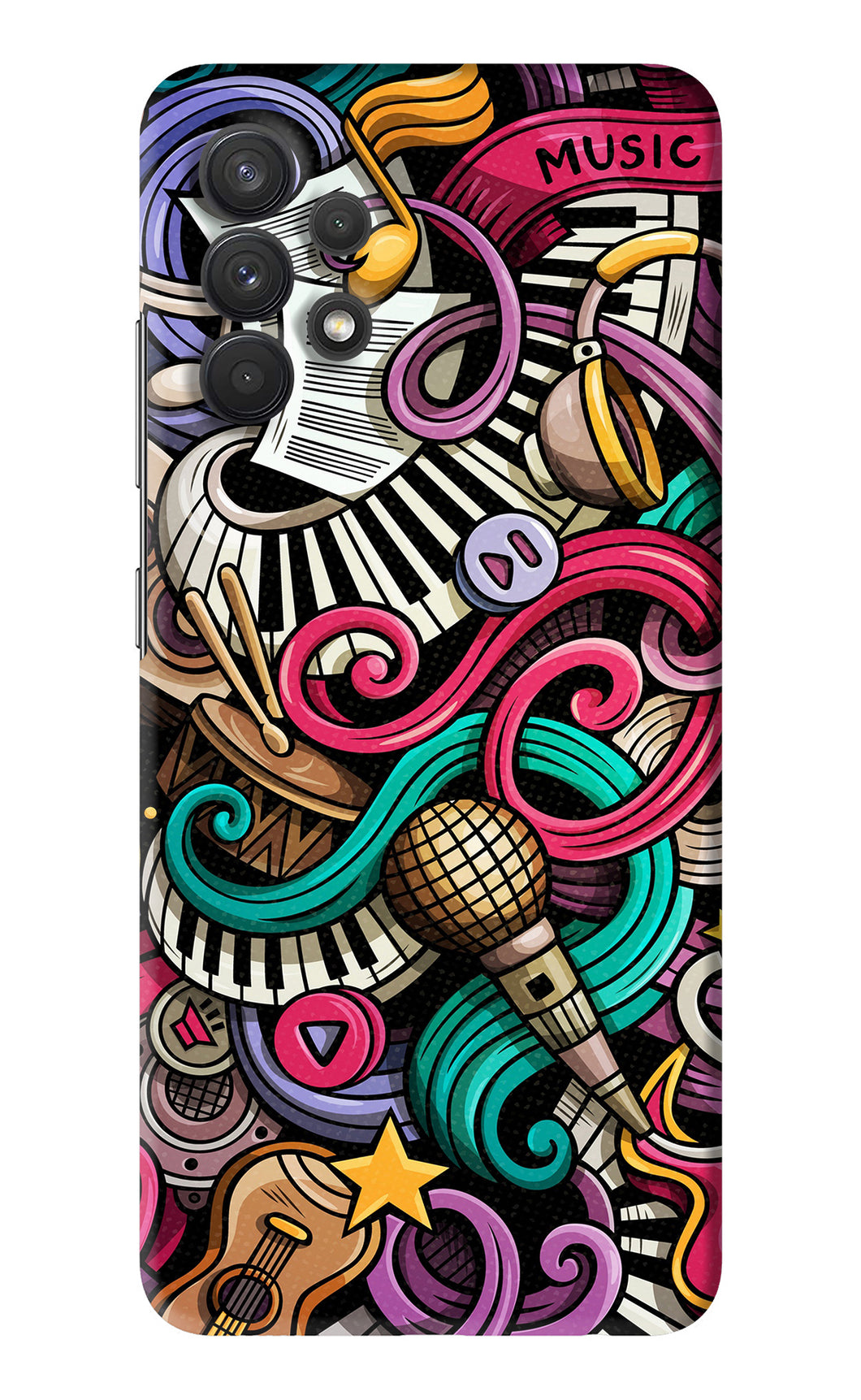 Music Abstract Samsung Galaxy A32 Back Skin Wrap
