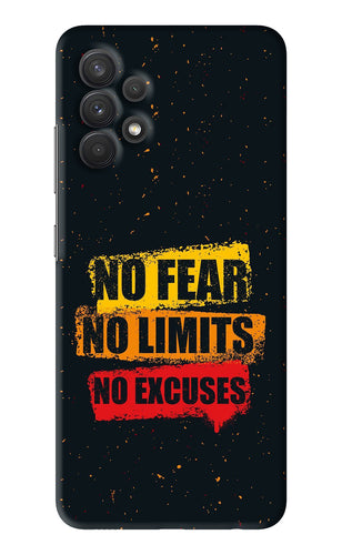 No Fear No Limits No Excuses Samsung Galaxy A32 Back Skin Wrap