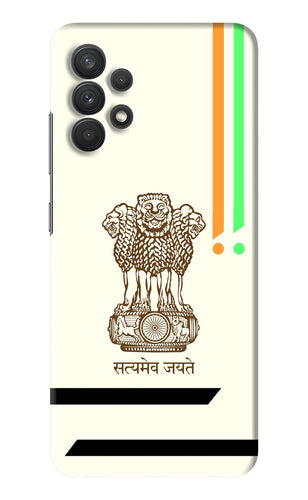 Satyamev Jayate Brown Logo Samsung Galaxy A32 Back Skin Wrap