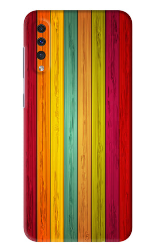 Multicolor Wooden Samsung Galaxy A50 Back Skin Wrap