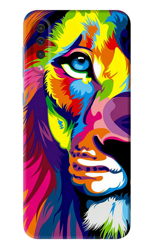 Lion Half Face Samsung Galaxy A50 Back Skin Wrap