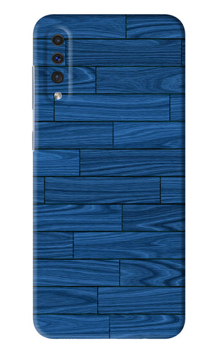 Blue Wooden Texture Samsung Galaxy A50 Back Skin Wrap