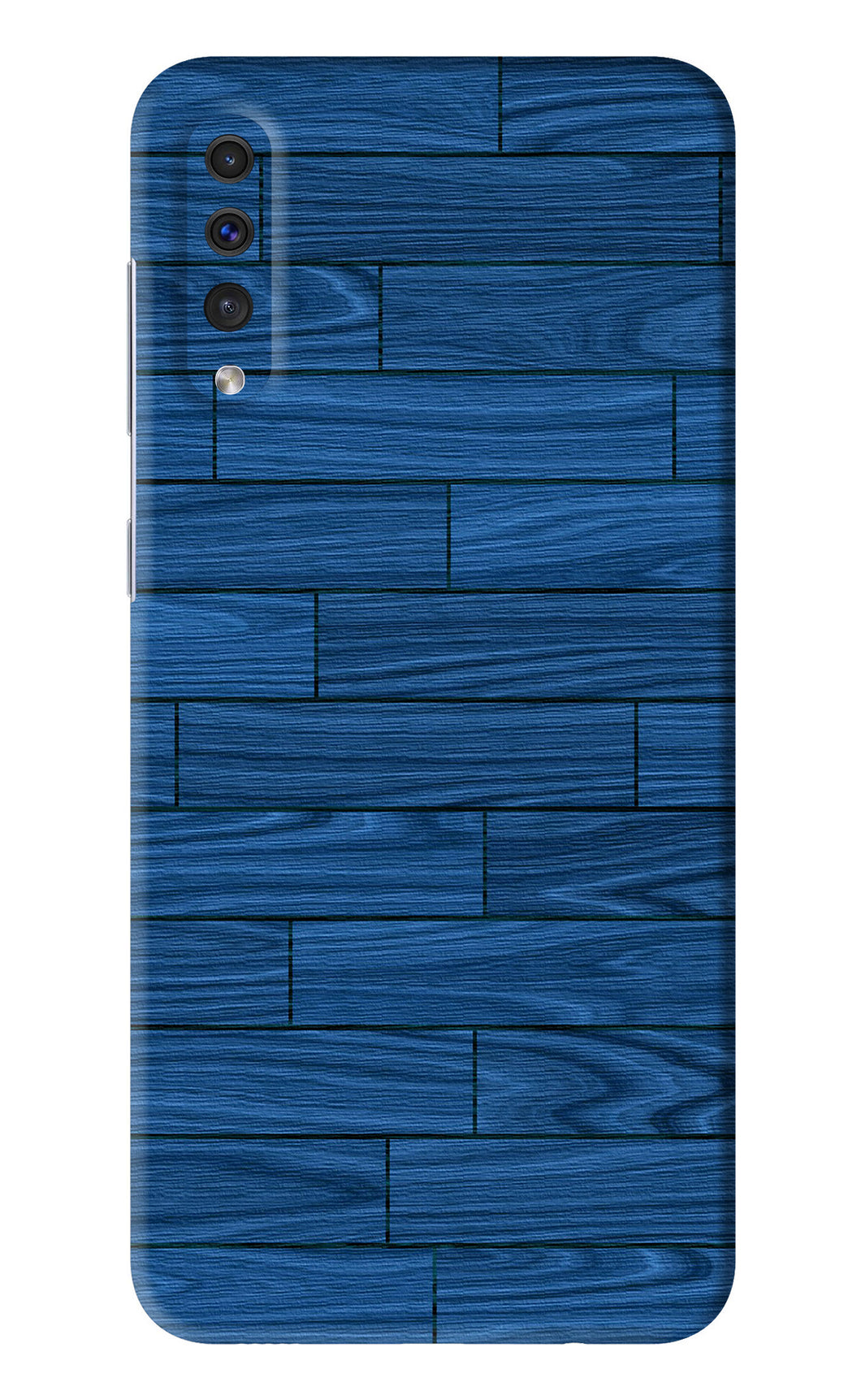 Blue Wooden Texture Samsung Galaxy A50 Back Skin Wrap