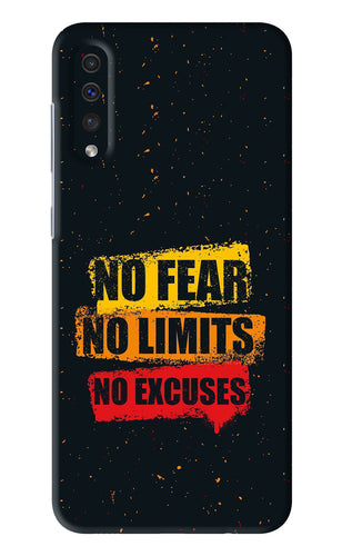 No Fear No Limits No Excuses Samsung Galaxy A50 Back Skin Wrap