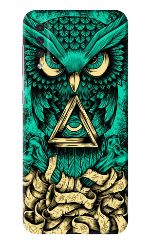 Green Owl Samsung Galaxy A50 Back Skin Wrap