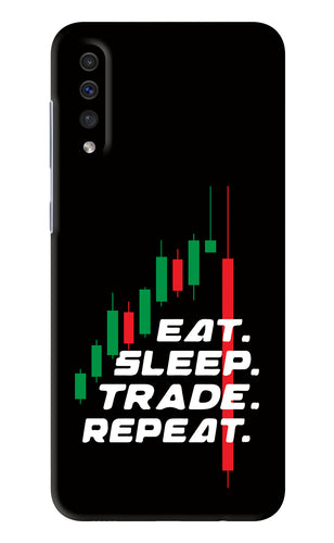 Eat Sleep Trade Repeat Samsung Galaxy A50 Back Skin Wrap
