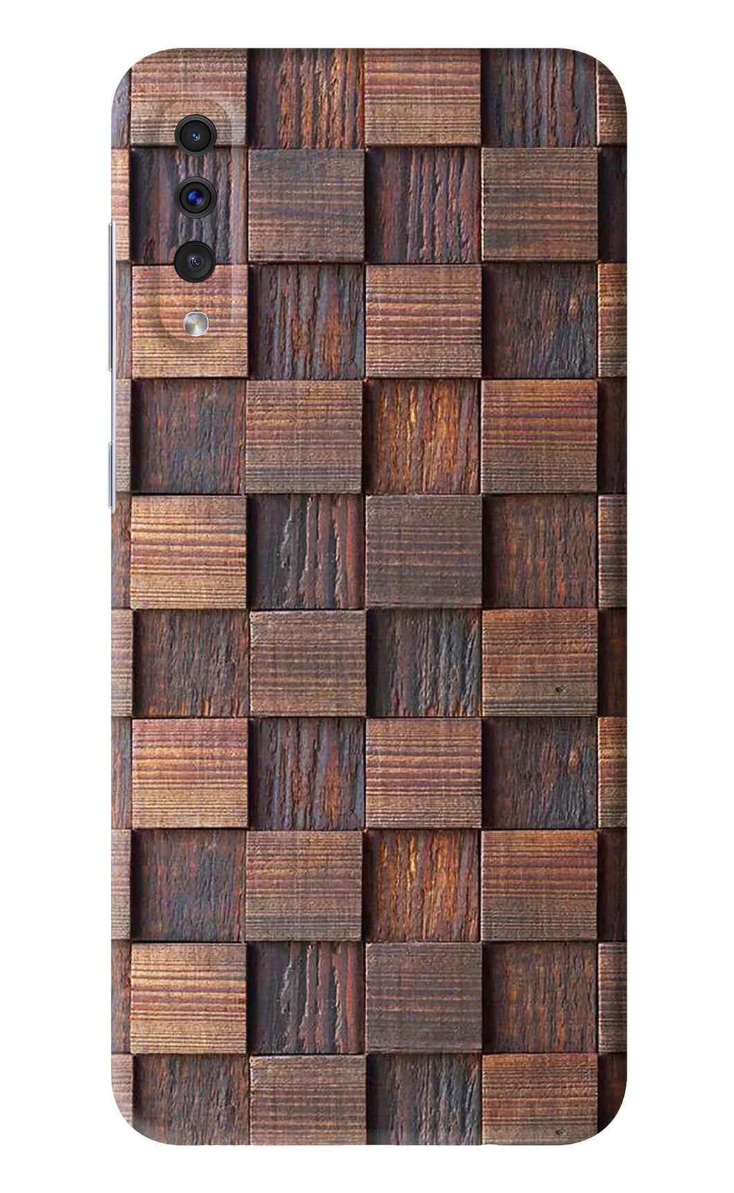 Wooden Cube Design Samsung Galaxy A50S Back Skin Wrap