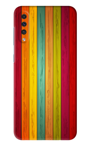 Multicolor Wooden Samsung Galaxy A50S Back Skin Wrap