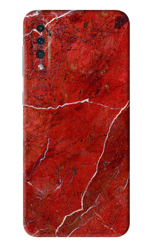 Red Marble Design Samsung Galaxy A50S Back Skin Wrap