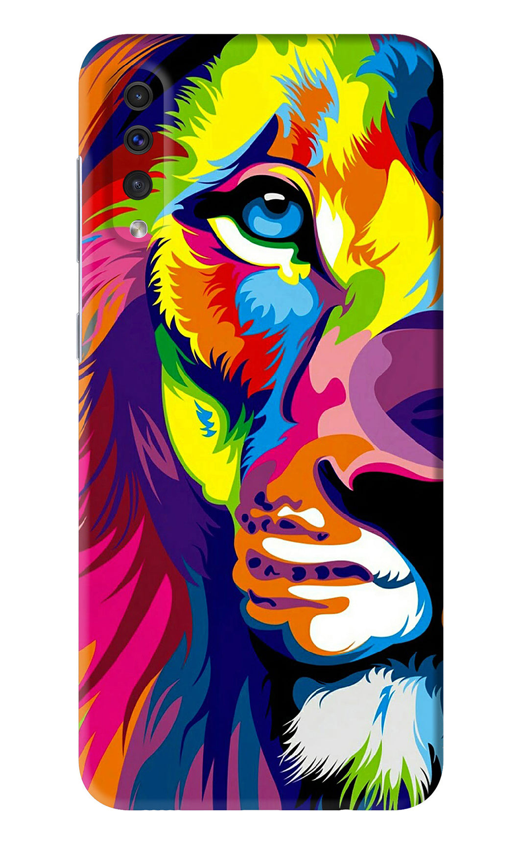 Lion Half Face Samsung Galaxy A50S Back Skin Wrap