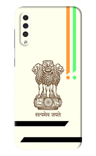 Satyamev Jayate Brown Logo Samsung Galaxy A50S Back Skin Wrap