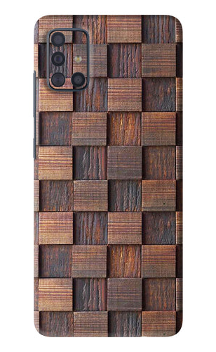 Wooden Cube Design Samsung Galaxy A51 Back Skin Wrap