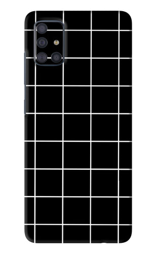 White Grid Samsung Galaxy A51 Back Skin Wrap