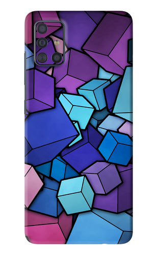 Cubic Abstract Samsung Galaxy A51 Back Skin Wrap