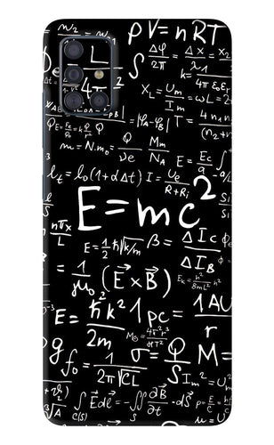Physics Albert Einstein Formula Samsung Galaxy A51 Back Skin Wrap