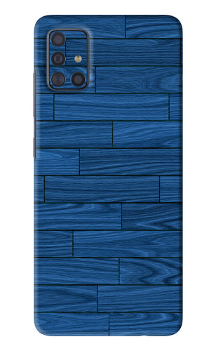 Blue Wooden Texture Samsung Galaxy A51 Back Skin Wrap