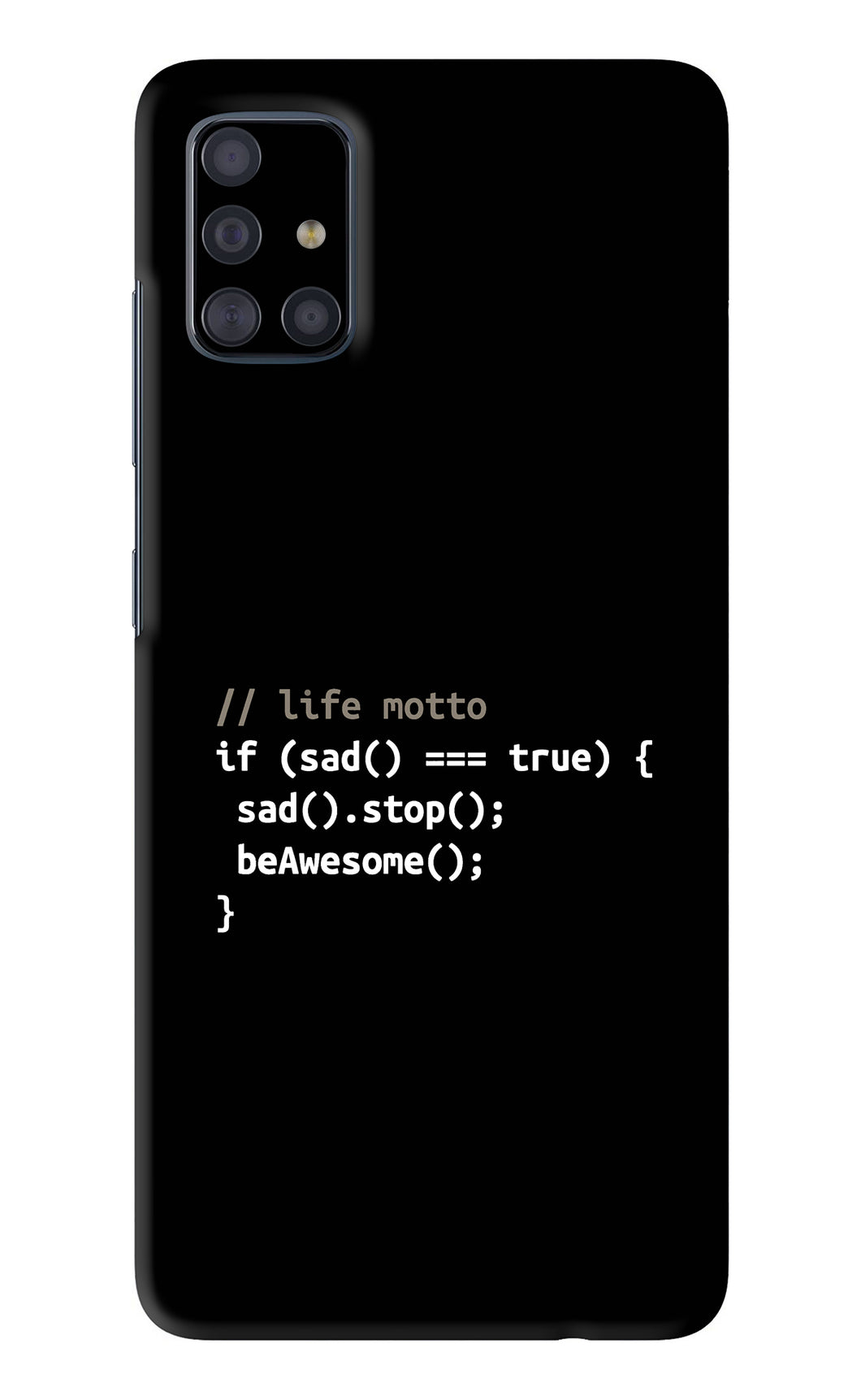 Life Motto Code Samsung Galaxy A51 Back Skin Wrap