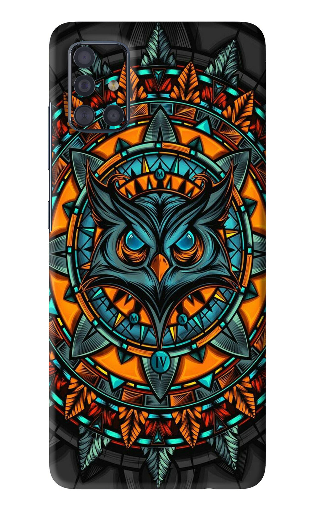 Angry Owl Art Samsung Galaxy A51 Back Skin Wrap