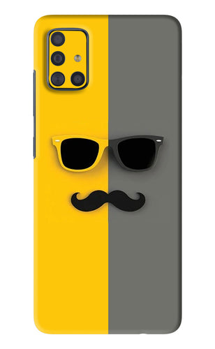 Sunglasses with Mustache Samsung Galaxy A51 Back Skin Wrap