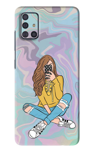 Selfie Girl Samsung Galaxy A51 Back Skin Wrap