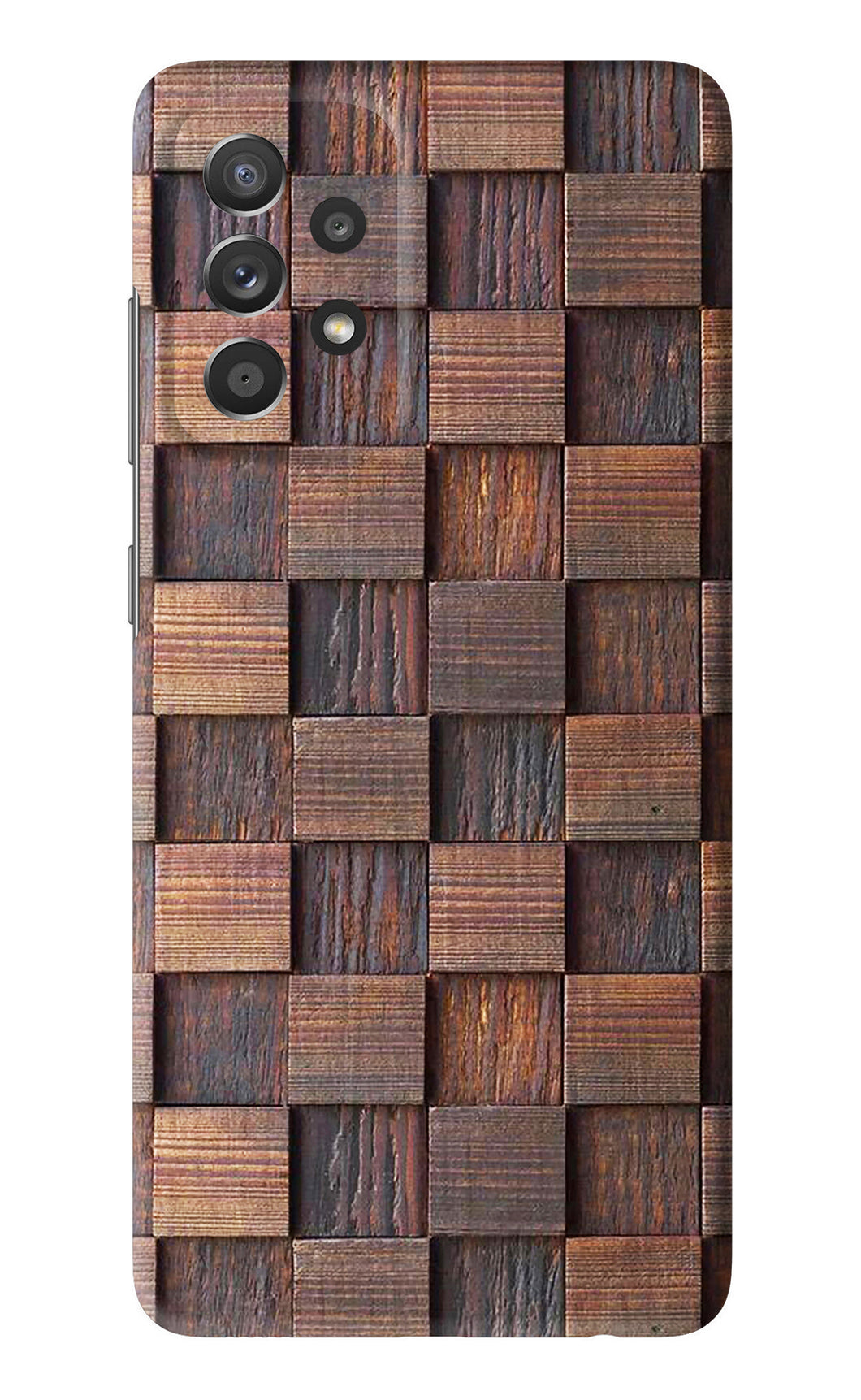 Wooden Cube Design Samsung Galaxy A52 Back Skin Wrap