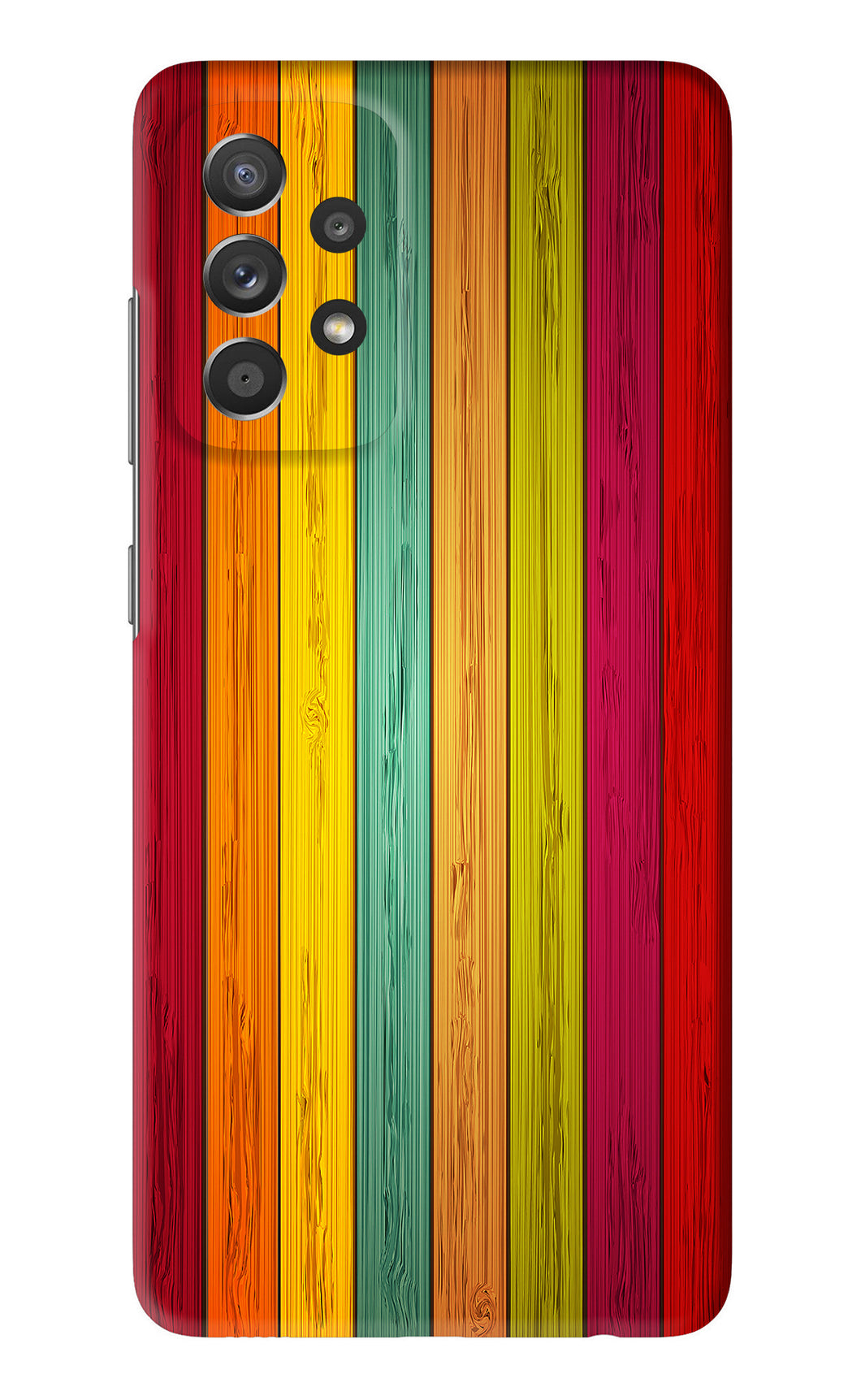 Multicolor Wooden Samsung Galaxy A52 Back Skin Wrap