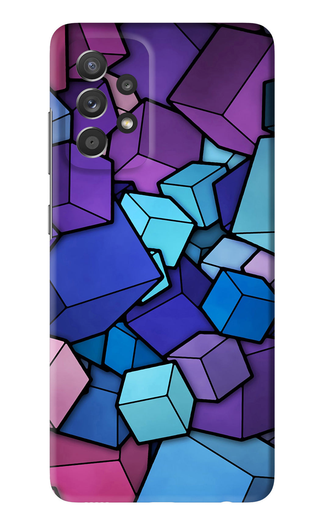 Cubic Abstract Samsung Galaxy A52 Back Skin Wrap