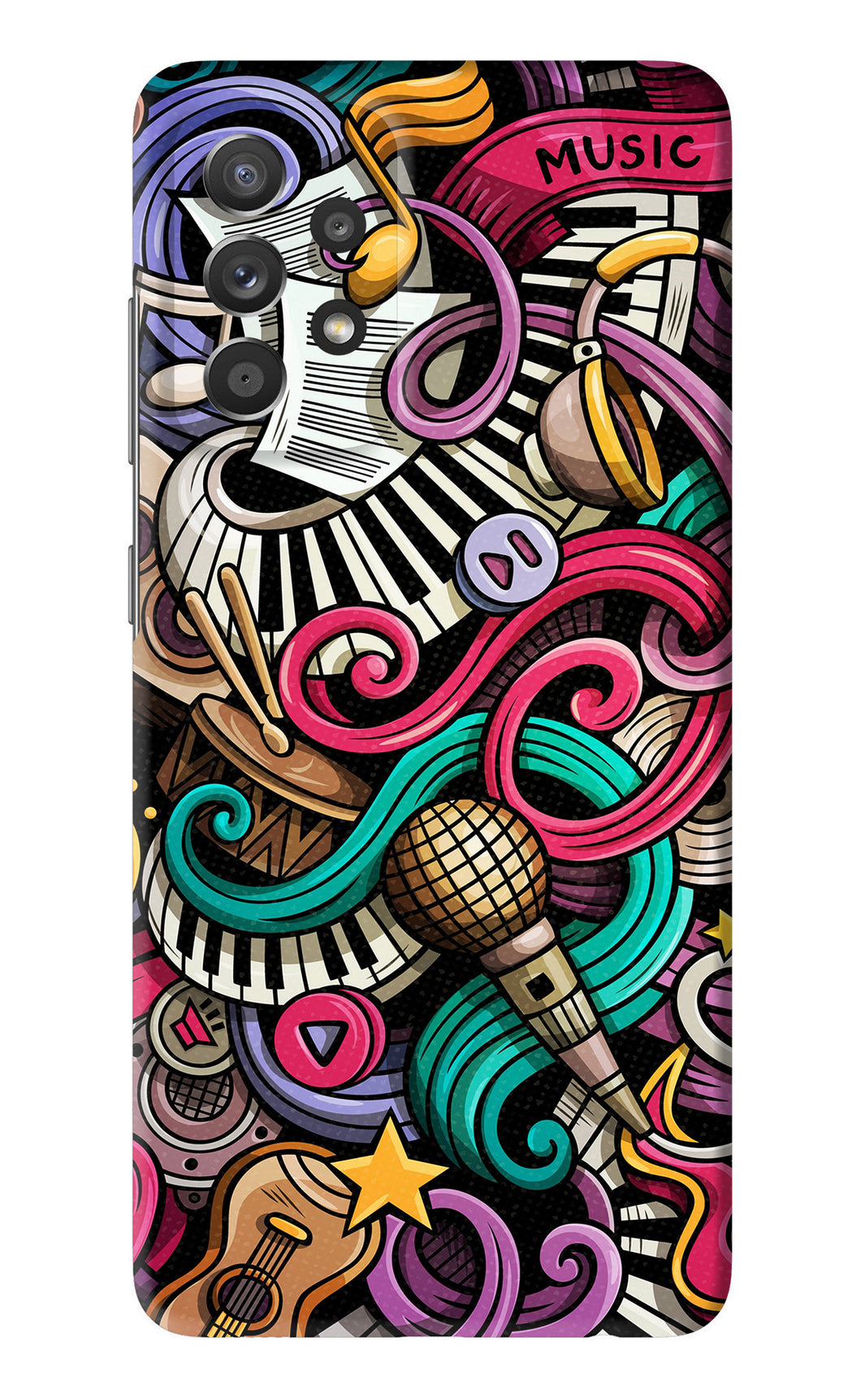 Music Abstract Samsung Galaxy A52 Back Skin Wrap