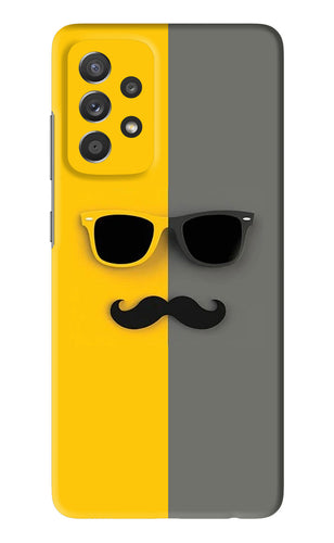 Sunglasses with Mustache Samsung Galaxy A52 Back Skin Wrap