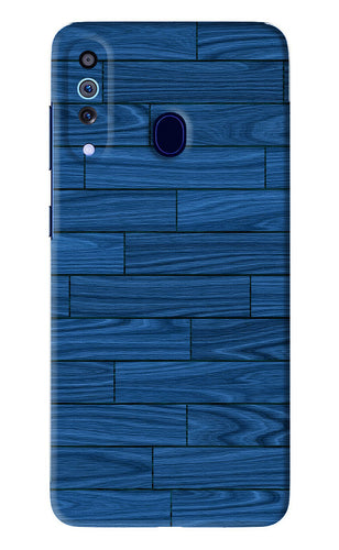 Blue Wooden Texture Samsung Galaxy A60 Back Skin Wrap