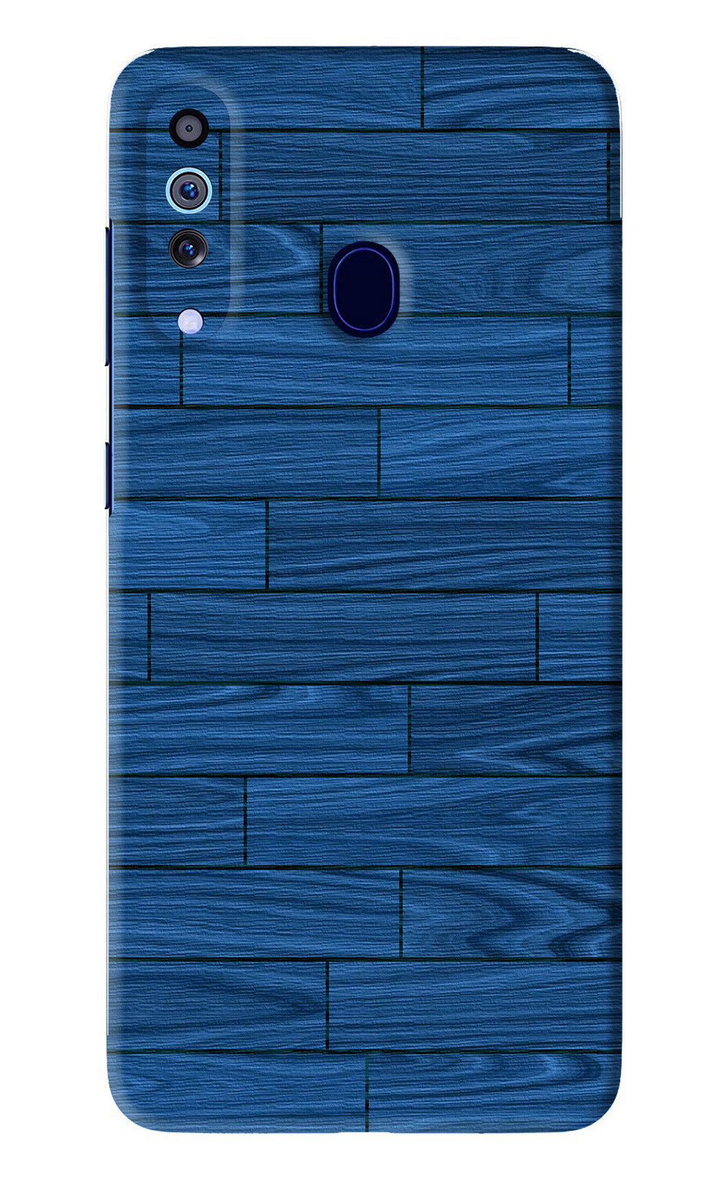 Blue Wooden Texture Samsung Galaxy A60 Back Skin Wrap