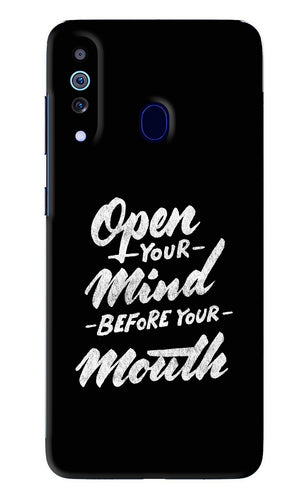 Open Your Mind Before Your Mouth Samsung Galaxy A60 Back Skin Wrap