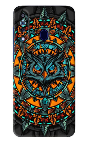 Angry Owl Art Samsung Galaxy A60 Back Skin Wrap