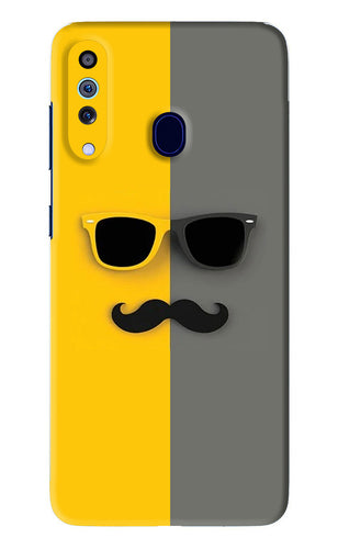 Sunglasses with Mustache Samsung Galaxy A60 Back Skin Wrap