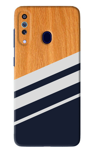 Black And White Wooden Samsung Galaxy A60 Back Skin Wrap