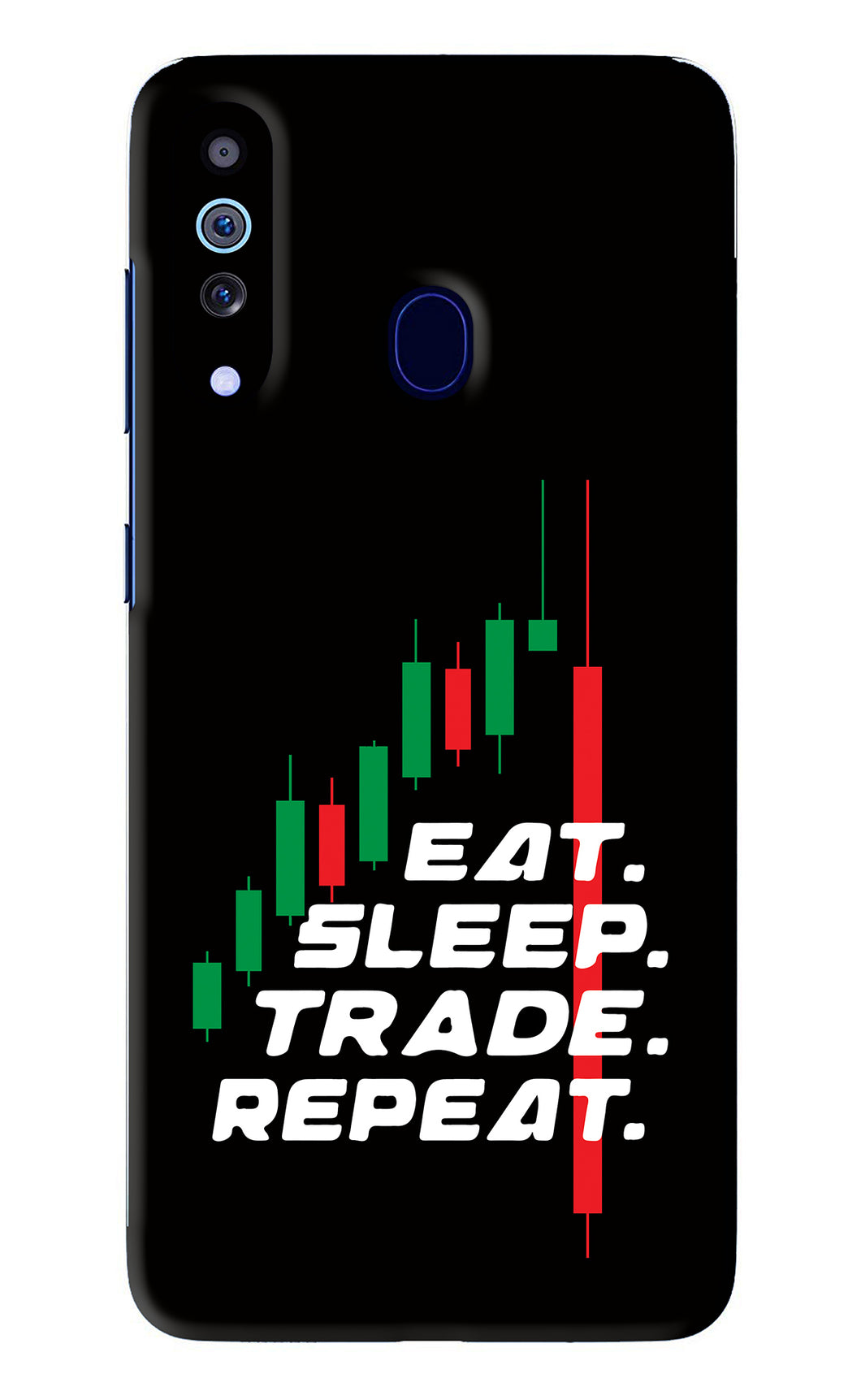 Eat Sleep Trade Repeat Samsung Galaxy A60 Back Skin Wrap