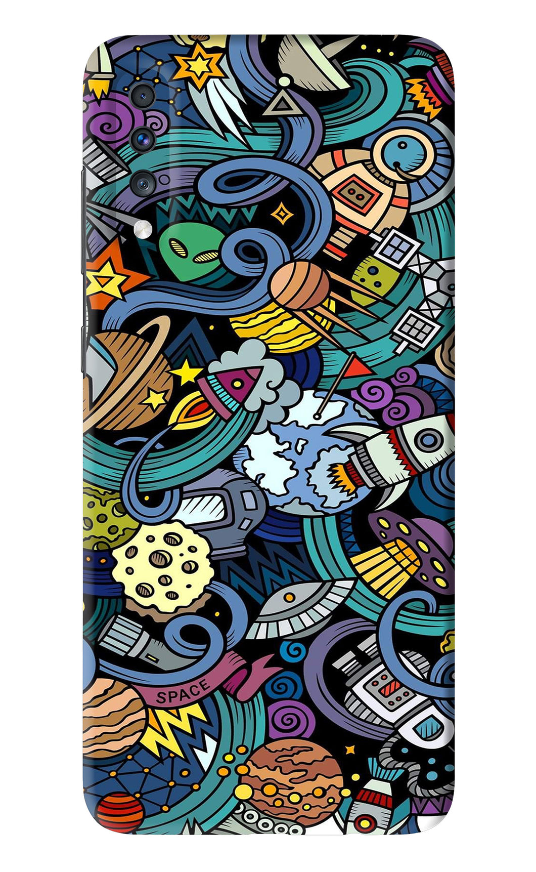 Space Abstract Samsung Galaxy A70 Back Skin Wrap