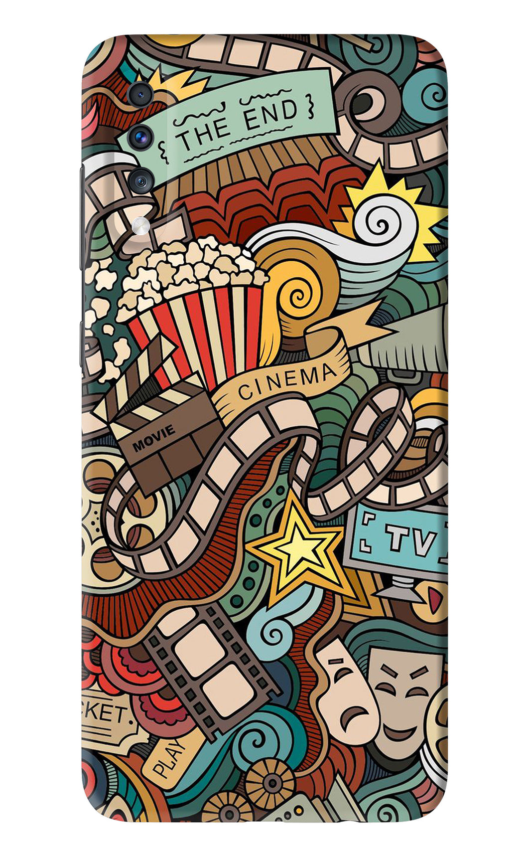 Cinema Abstract Samsung Galaxy A70 Back Skin Wrap