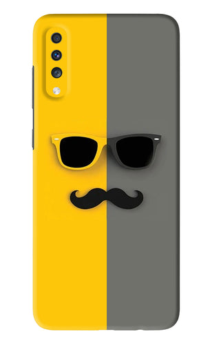 Sunglasses with Mustache Samsung Galaxy A70 Back Skin Wrap