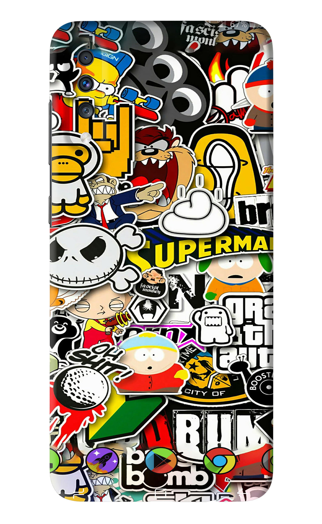 Sticker Bomb Samsung Galaxy A70 Back Skin Wrap