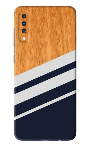 Black And White Wooden Samsung Galaxy A70 Back Skin Wrap